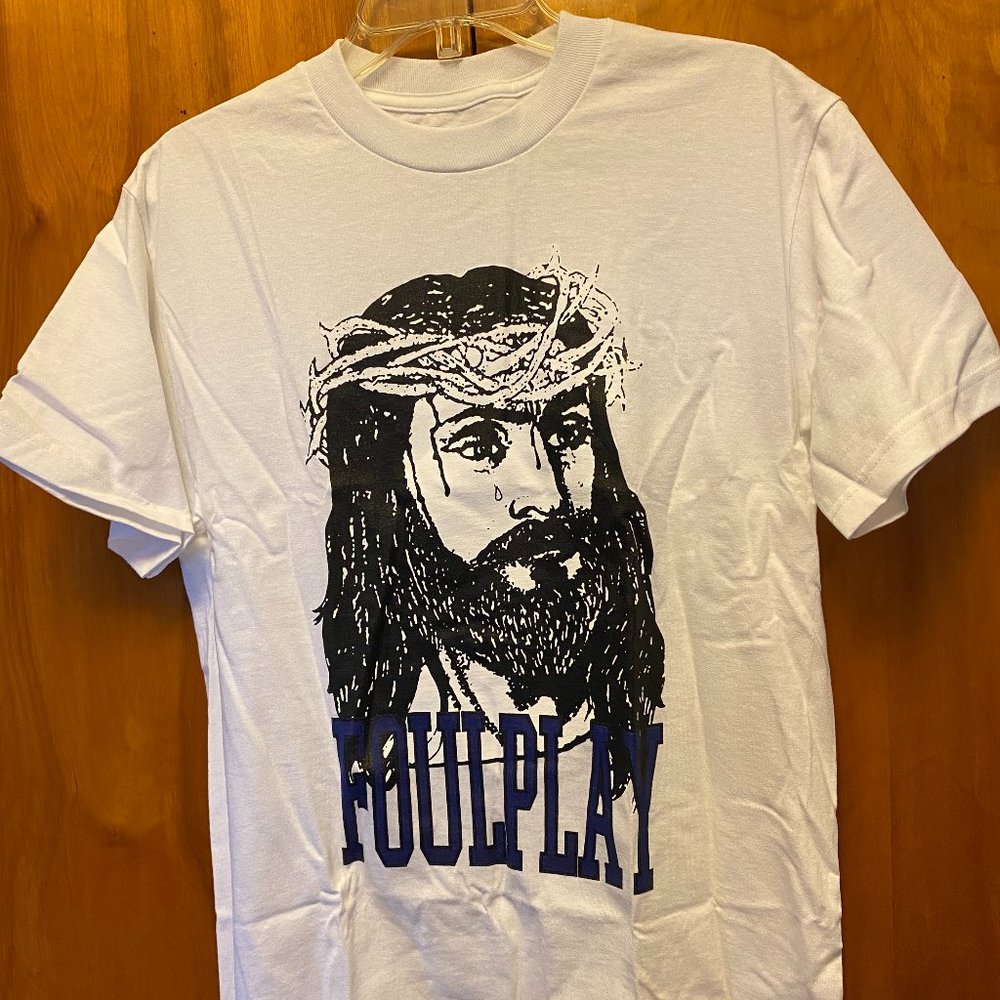 FOUL PLAY JESUS T-SHIRT SIZE MEDIUM NEW